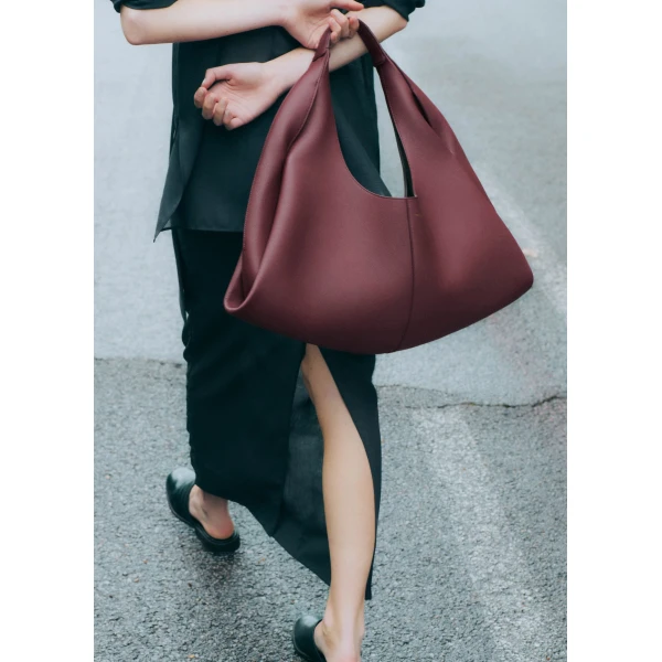 Polene Shuldo in Black Cherry Bag, view 2