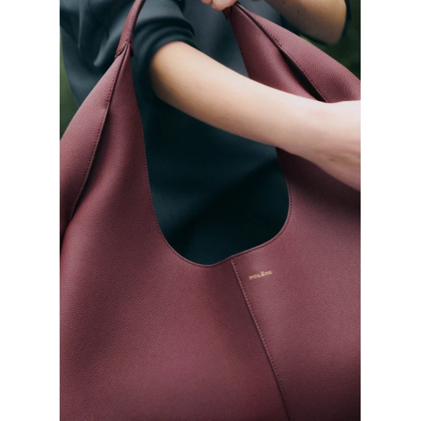Polene Shuldo in Black Cherry Bag, view 3
