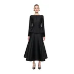 Roland Mouret Long Sleeve Peplum Detail Jacket in Black