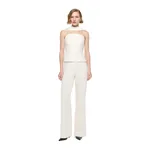 Roland Mouret Scarf Neckline Moon Top in Cream