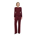 Roland Mouret Wide Fit Trouser in Burgundy