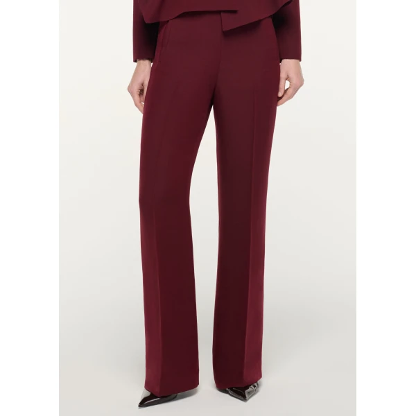 Roland Mouret Wide Fit Trouser in Burgundy, view 4