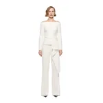 Roland Mouret Wide Fit Trouser in Cream