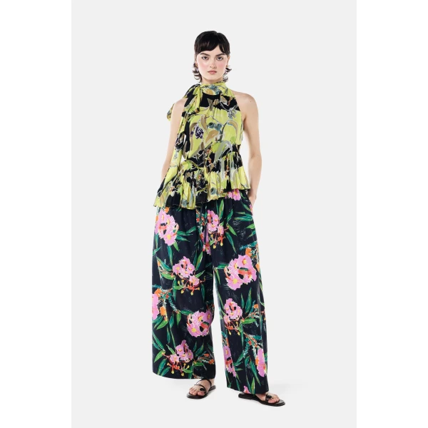 Romance Was Born Acid Gum Chiffon Frill Top, view 2
