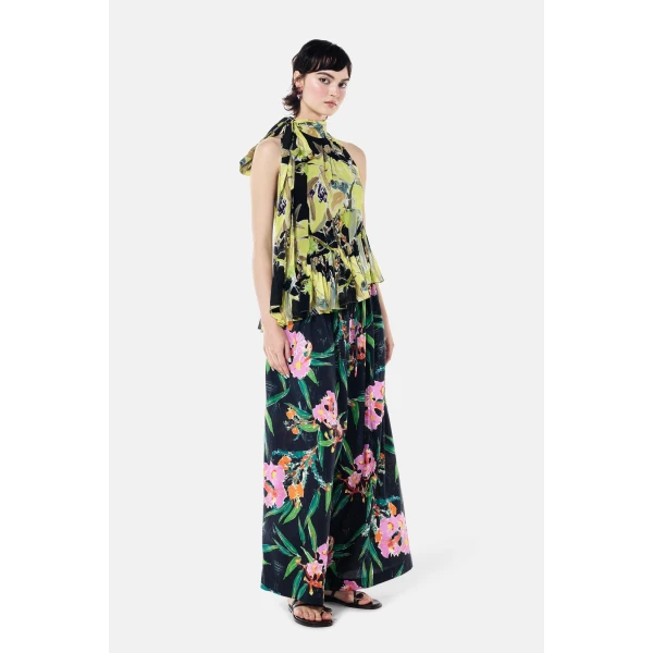 Romance Was Born Acid Gum Chiffon Frill Top, view 3