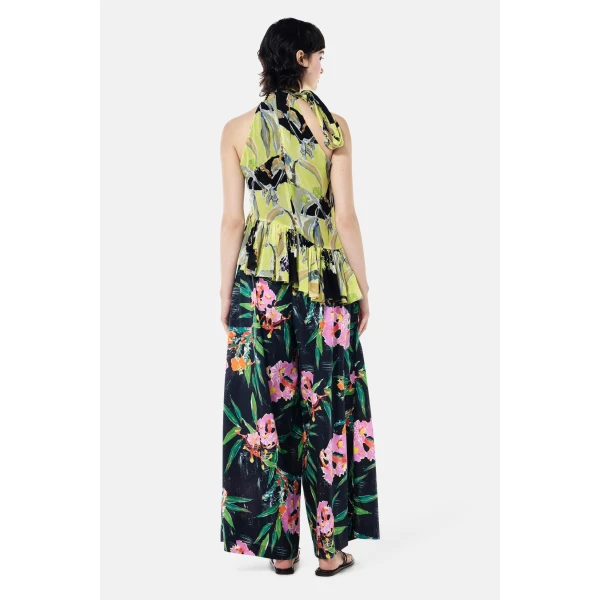 Romance Was Born Acid Gum Chiffon Frill Top, view 4