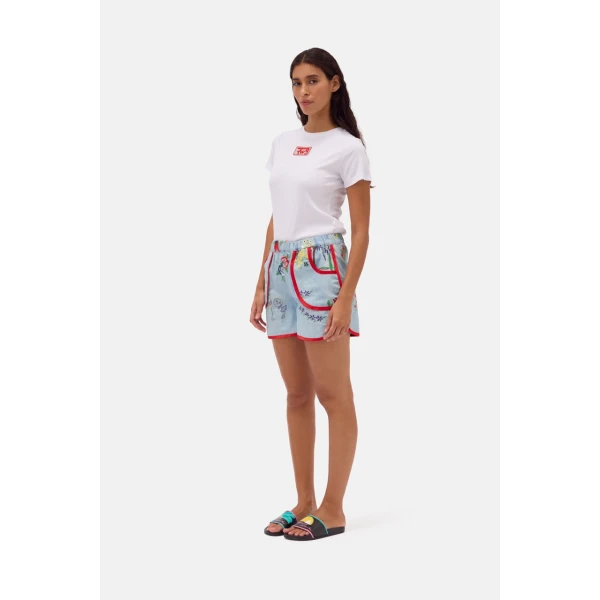 Romance Was Born Fruity Embroidered Shorts, view 3