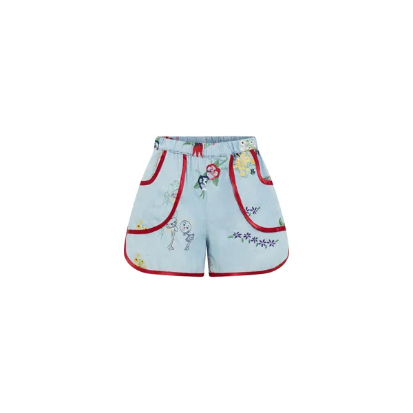 Romance Was Born Fruity Embroidered Shorts