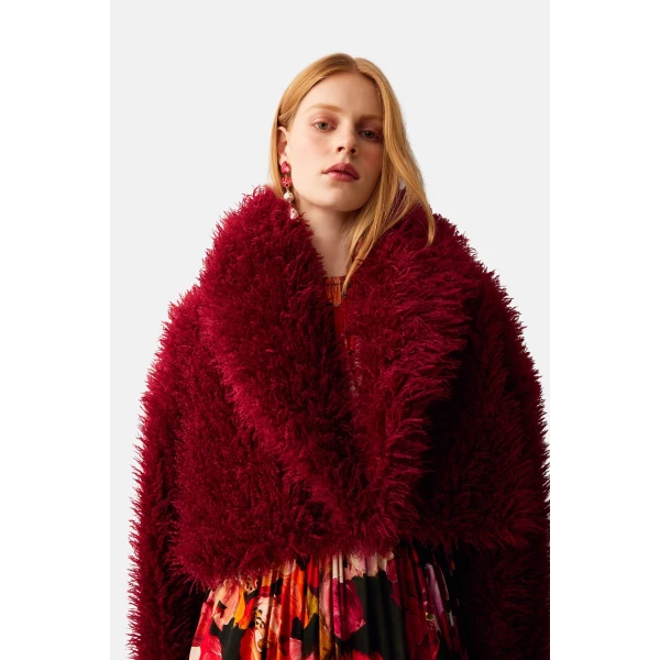 Romance Was Born Fur Crop Coat, view 2