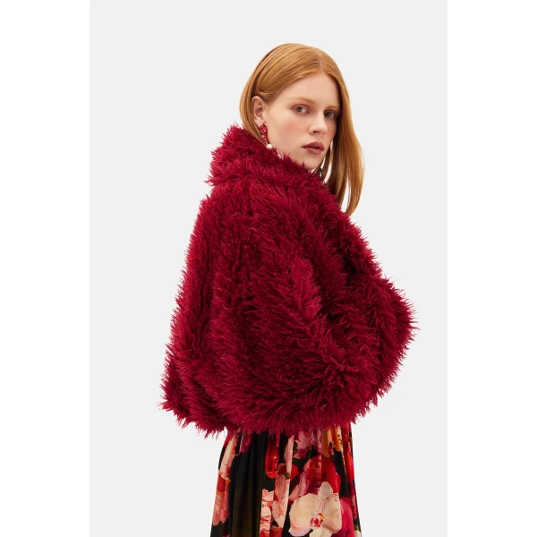 Romance Was Born Fur Crop Coat, view 3