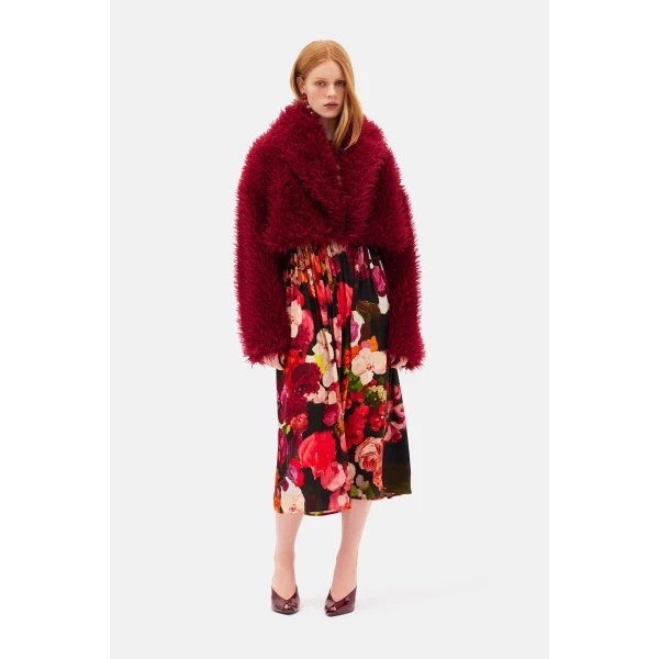 Romance Was Born Fur Crop Coat, view 4