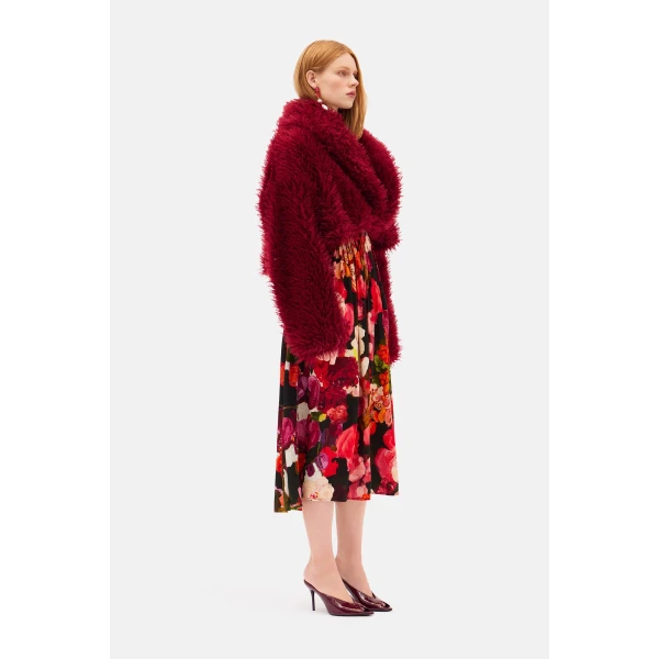 Romance Was Born Fur Crop Coat, view 6