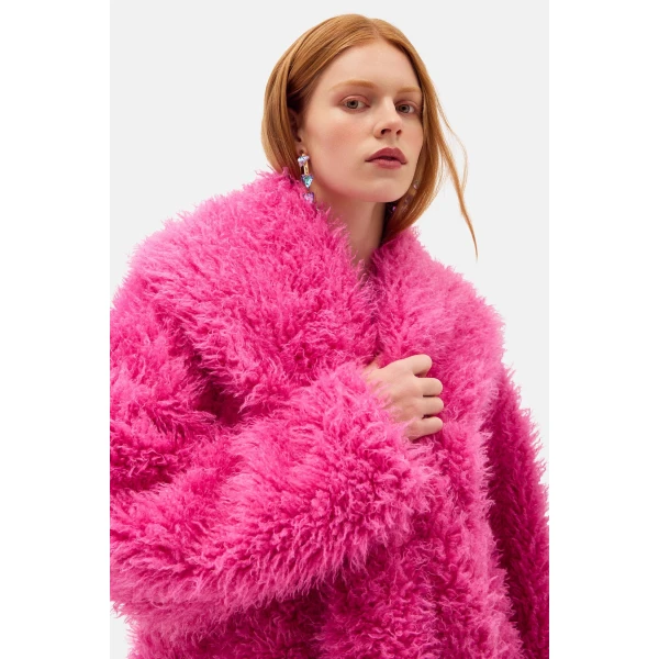 Romance Was Born Fur Shawl Coat, view 2