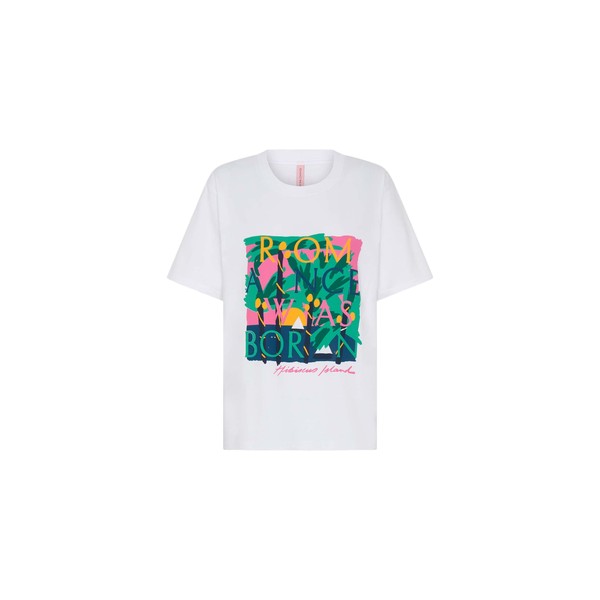 Romance Was Born Hibiscus Island Tee Top