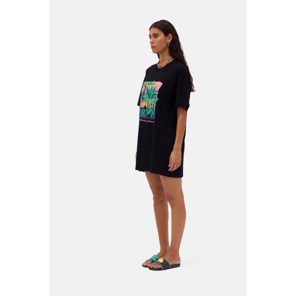 Romance Was Born Hibiscus Island Tee Dress, view 4