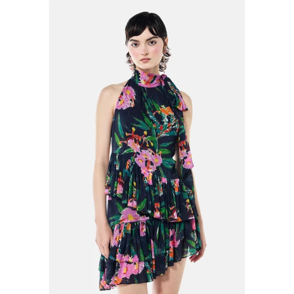 Romance Was Born Night Gum Halter Dress, view 5