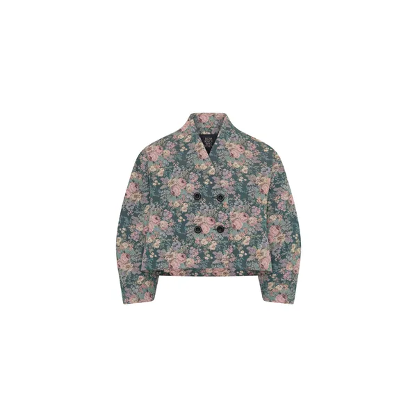 Pastel Floral Crop Coat