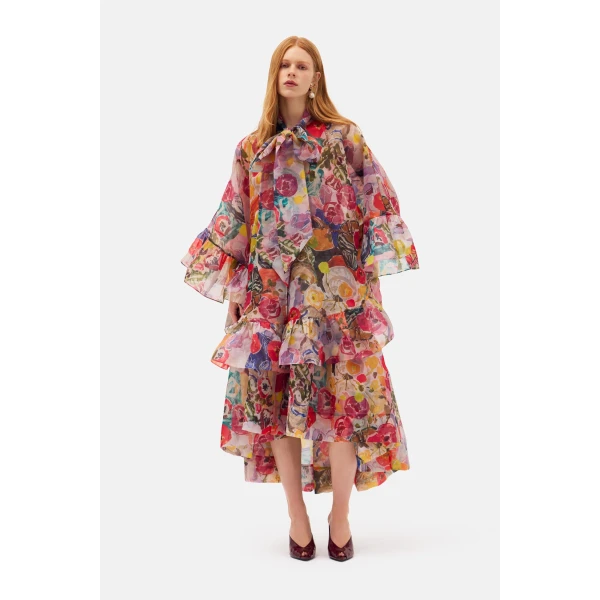 Romance Was Born Persimmon Frill Cape, view 3