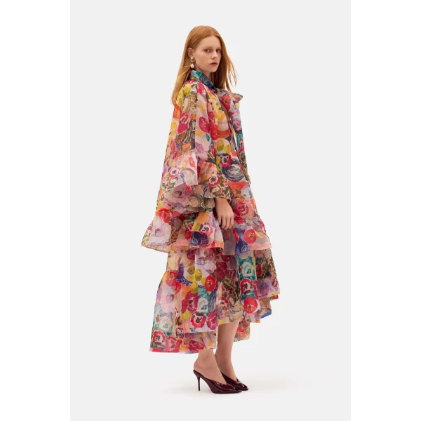 Romance Was Born Persimmon Frill Cape, view 4