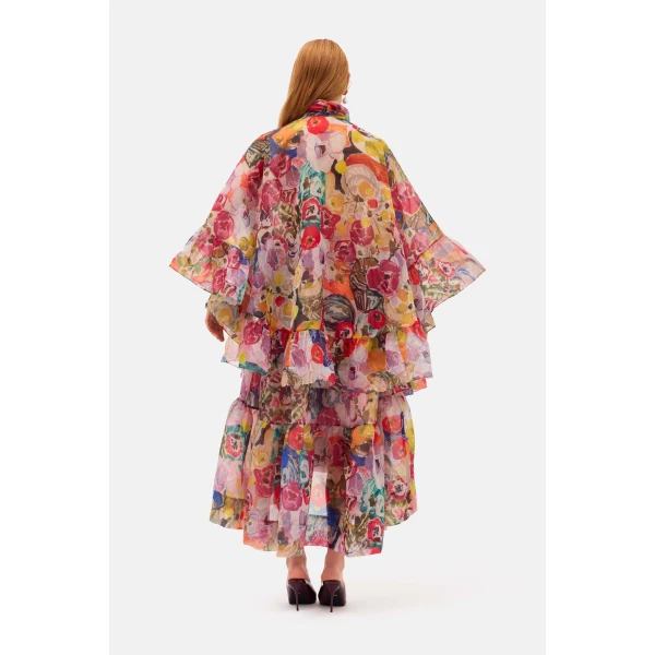 Romance Was Born Persimmon Frill Cape, view 5