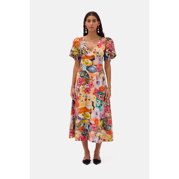 Romance Was Born Persimmon Garden Dress, view 3
