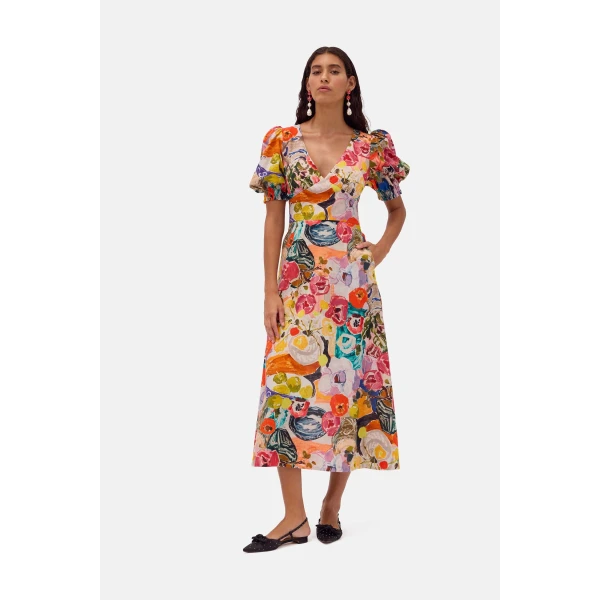 Romance Was Born Persimmon Garden Dress, view 4