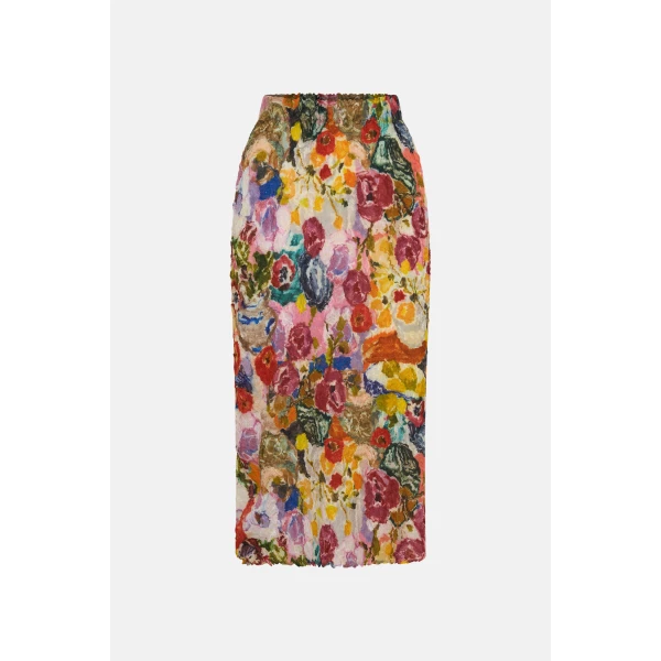 Romance Was Born Persimmon Pleat Skirt
