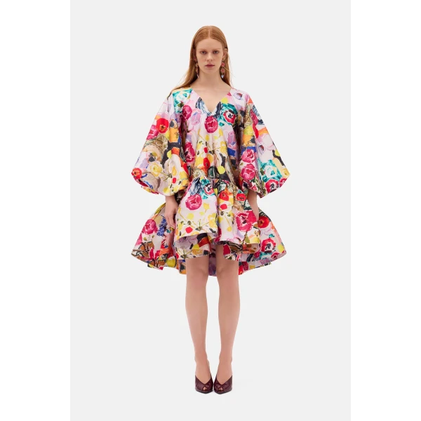 Romance Was Born Persimmon Ruffle Dress, view 2