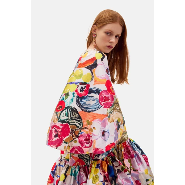 Romance Was Born Persimmon Ruffle Dress, view 3