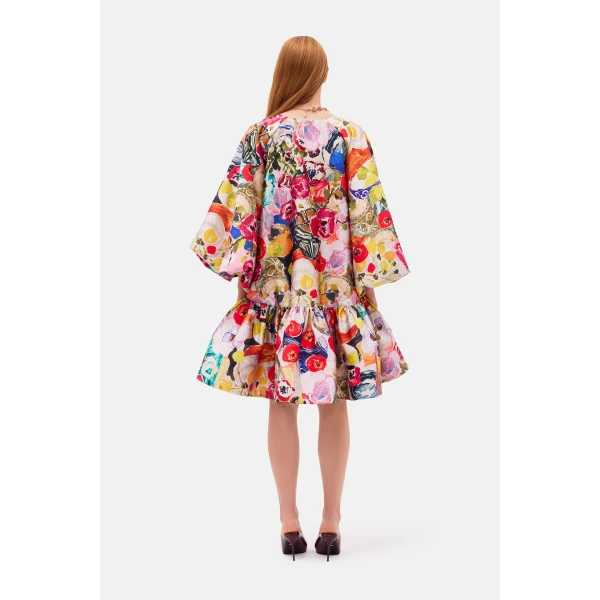 Romance Was Born Persimmon Ruffle Dress, view 4