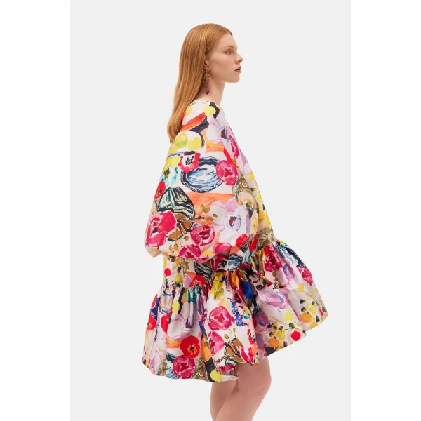 Romance Was Born Persimmon Ruffle Dress, view 5