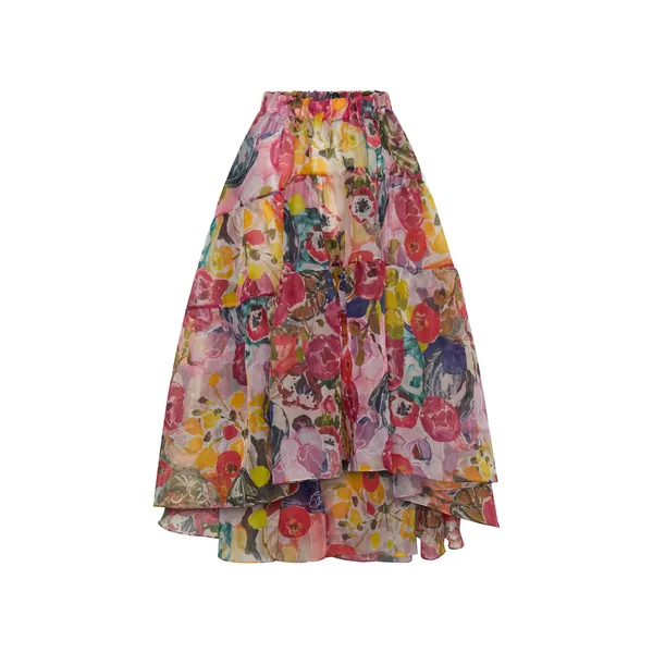 Romance Was Born Persimmon Tier Skirt