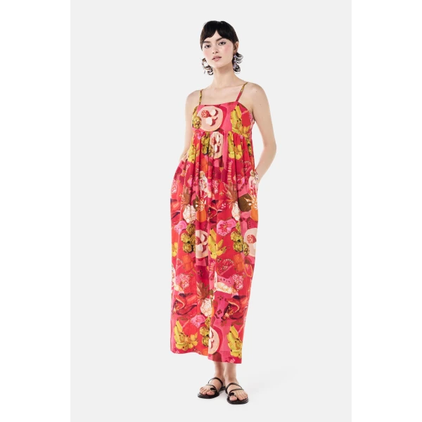Romance Was Born Pink Banana Babydoll Dress, view 3
