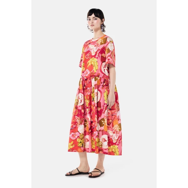 Romance Was Born Pink Banana Tee Dress, view 3