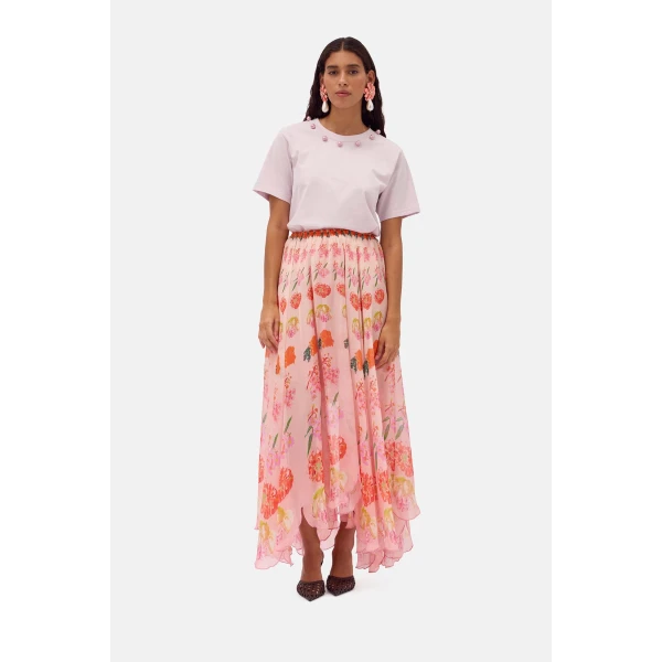 Romance Was Born Pink Blossom Petal Skirt, view 2