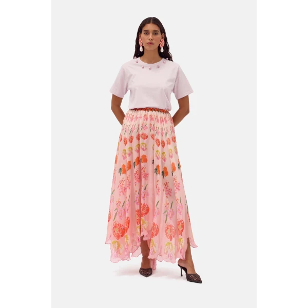Romance Was Born Pink Blossom Petal Skirt, view 4