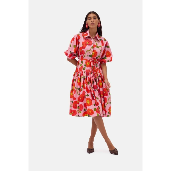 Romance Was Born Pink Poppy Tier Dress, view 3
