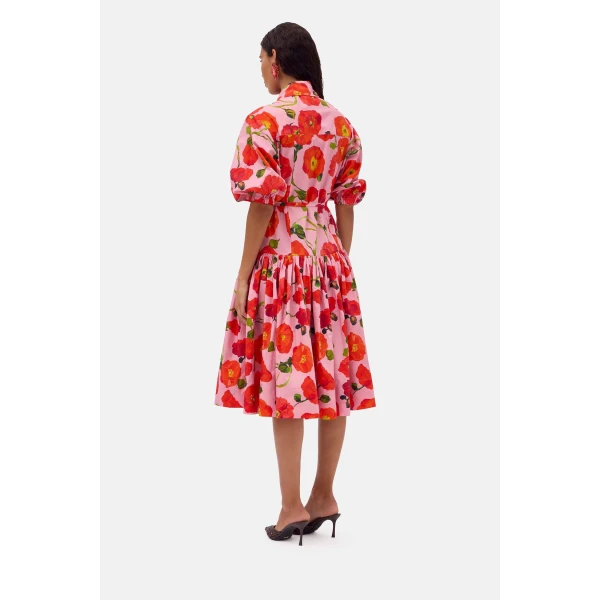Romance Was Born Pink Poppy Tier Dress, view 4