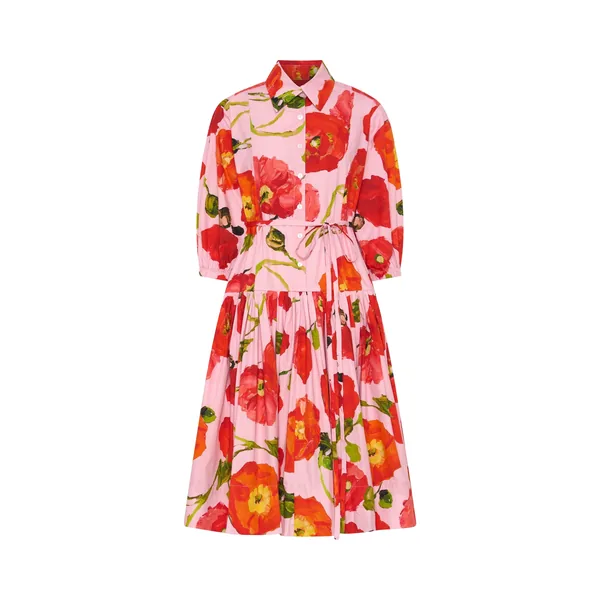 Romance Was Born Pink Poppy Tier Dress