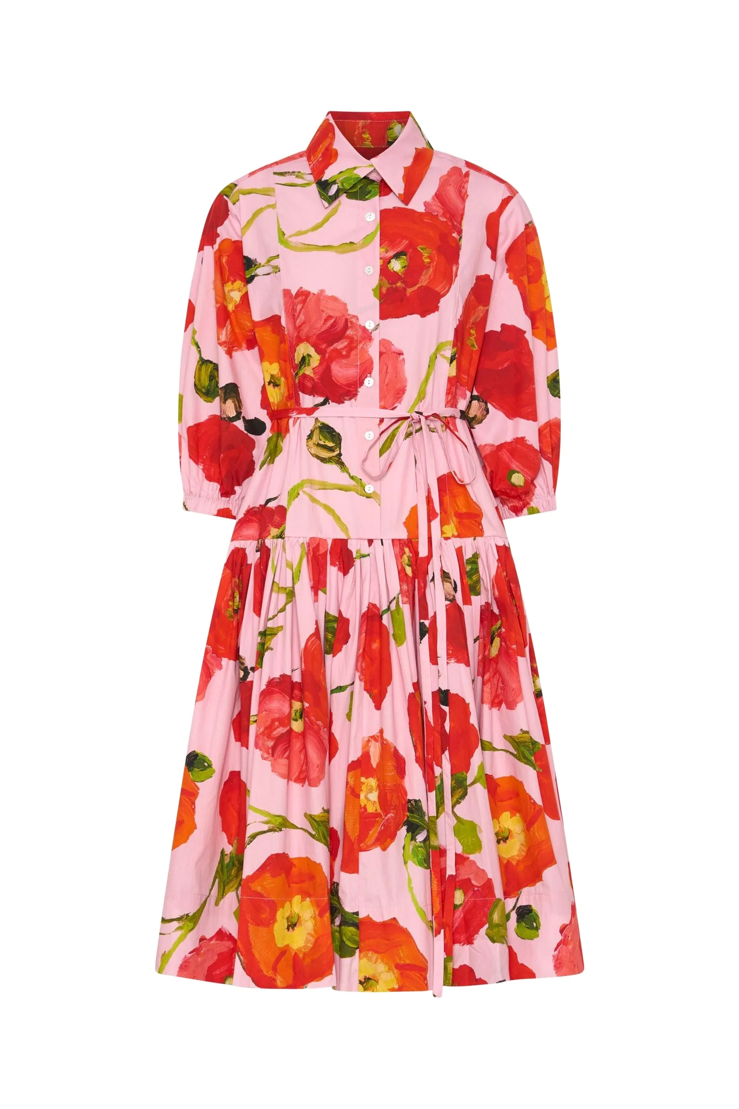Romance Was Born Pink Poppy Tier Dress