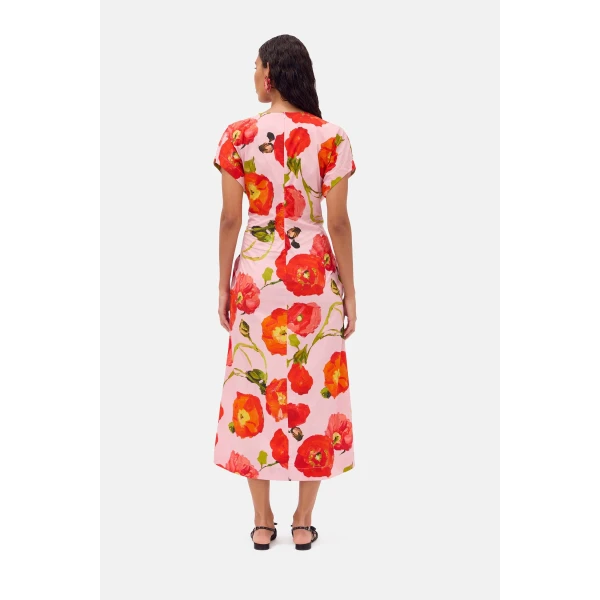Romance Was Born Pink Poppy Twist Dress, view 4