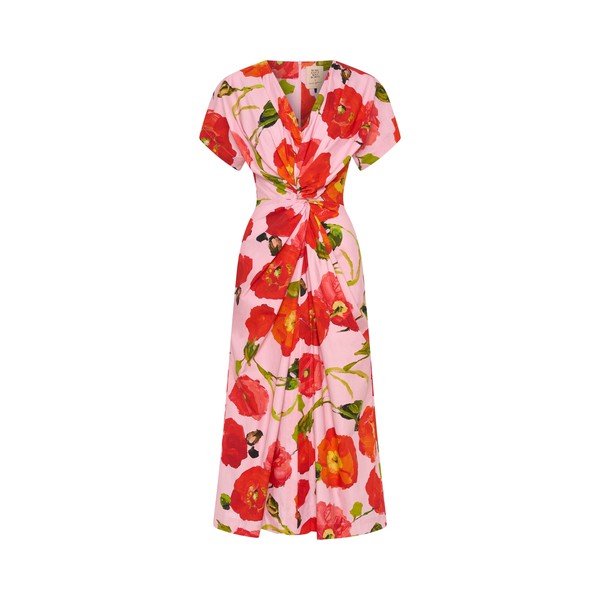 Romance Was Born Pink Poppy Twist Dress