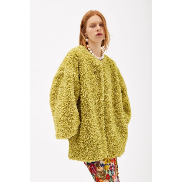 Romance Was Born Pistachio Pea Coat, view 2