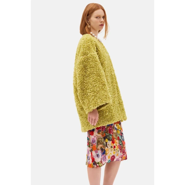 Romance Was Born Pistachio Pea Coat, view 4