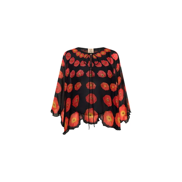 Romance Was Born Poppy Polka Petal Blouse