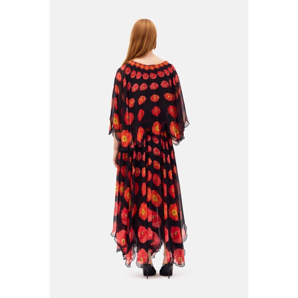 Romance Was Born Poppy Polka Petal Dress, view 4