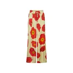 Romance Was Born Poppy Polka Satin Pants