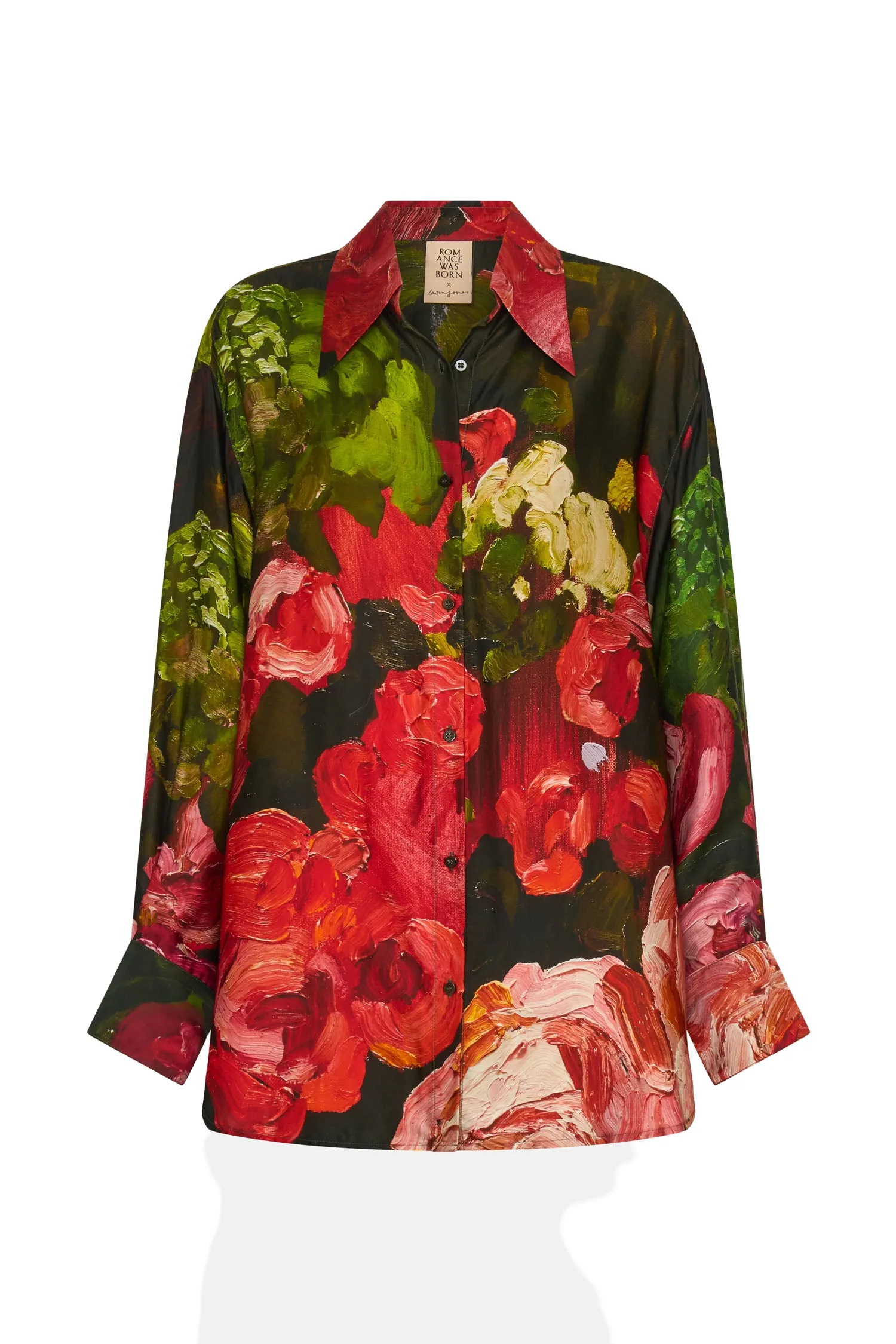 Romance Was Born Red Roses Blouse