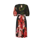 Romance Was Born Red Roses Smock Dress