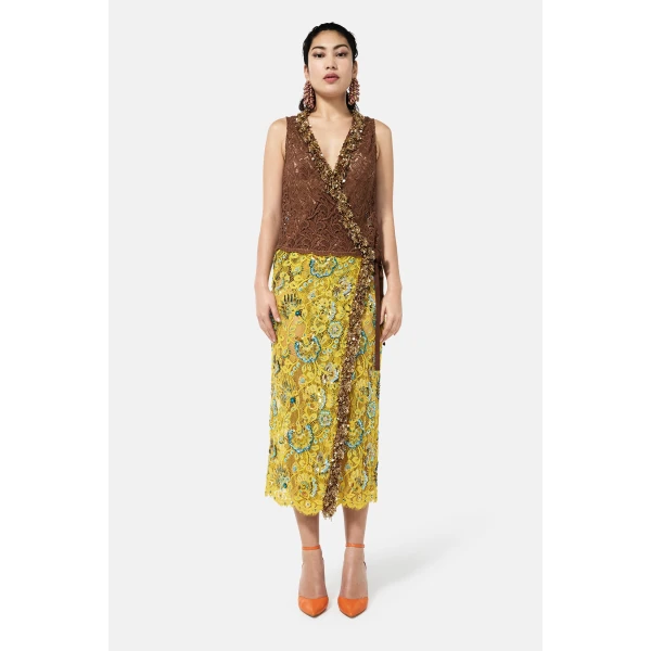 Romance Was Born Retro Modernism Wrap Dress, view 2